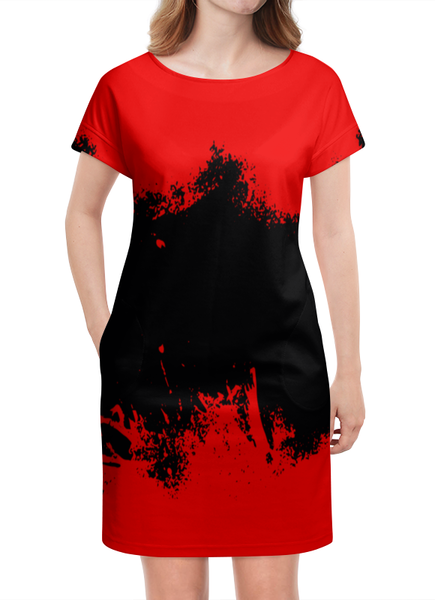 Заказать платье в Москве. Платье летнее Черно-красные краски от THE_NISE  - готовые дизайны и нанесение принтов.