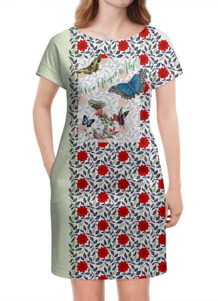 Заказать платье в Москве. Платье летнее Не забывайте летать! Вариант №160808b от Andy Quarry - готовые дизайны и нанесение принтов.