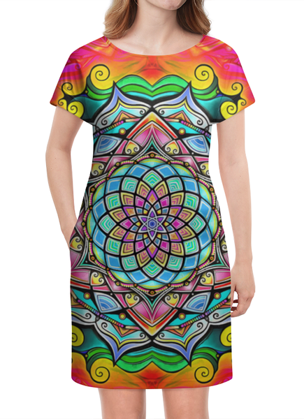 Заказать платье в Москве. Платье летнее Mandala HD2 от Мастер Спектр - готовые дизайны и нанесение принтов.