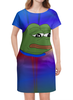 Заказать платье в Москве. Платье летнее Pepe Frog от Jimmy Flash - готовые дизайны и нанесение принтов.