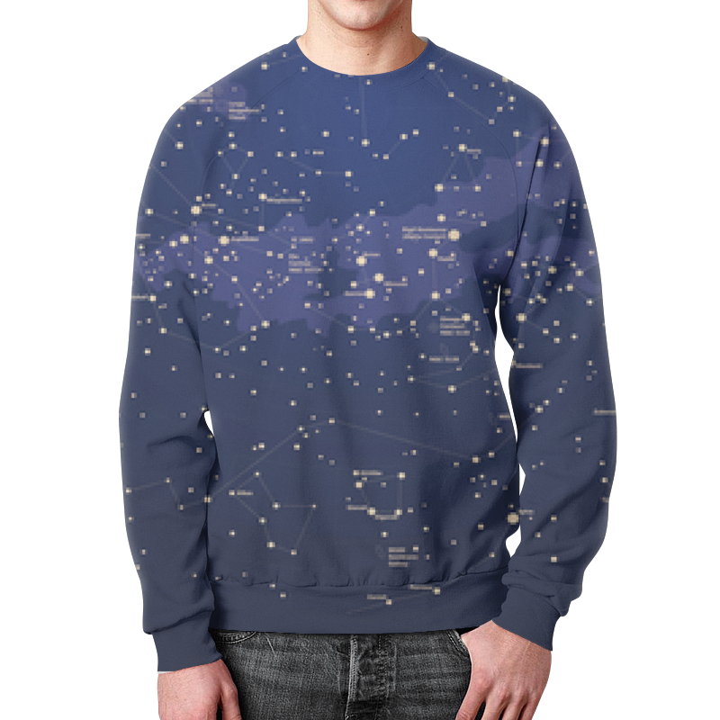 Printio Свитшот мужской с полной запечаткой Космос и звезды printio футболка с полной запечаткой мужская карта звездного неба