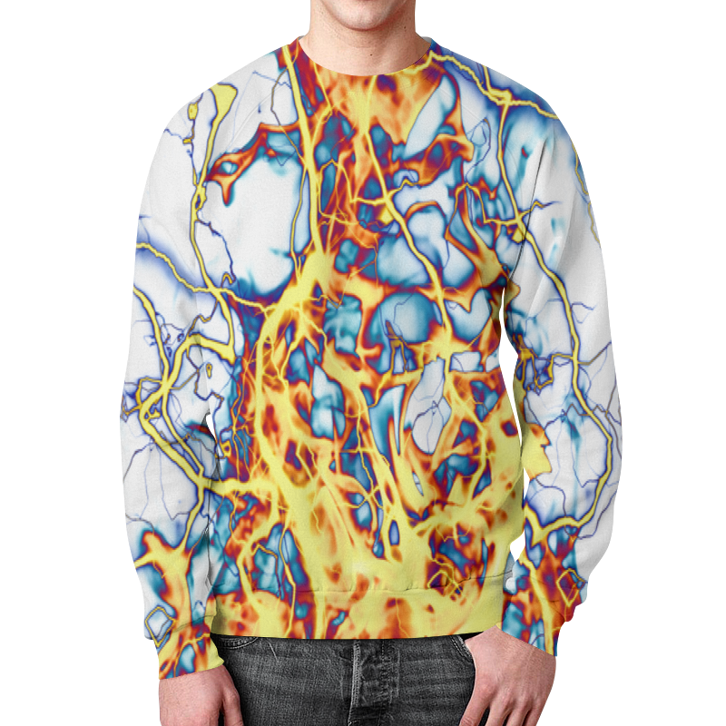 Printio Свитшот мужской с полной запечаткой Пламя