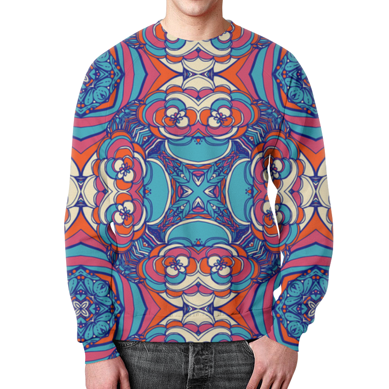 Printio Свитшот мужской с полной запечаткой Абстракция