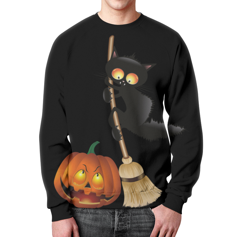 Printio Свитшот мужской с полной запечаткой Хэллоуин (1)