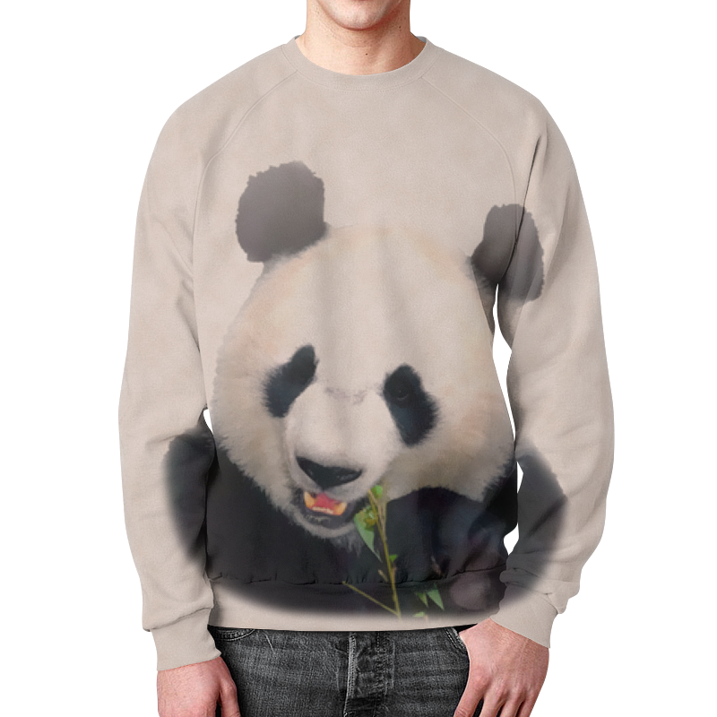 printio свитшот мужской с полной запечаткой панда panda Printio Свитшот мужской с полной запечаткой Панда