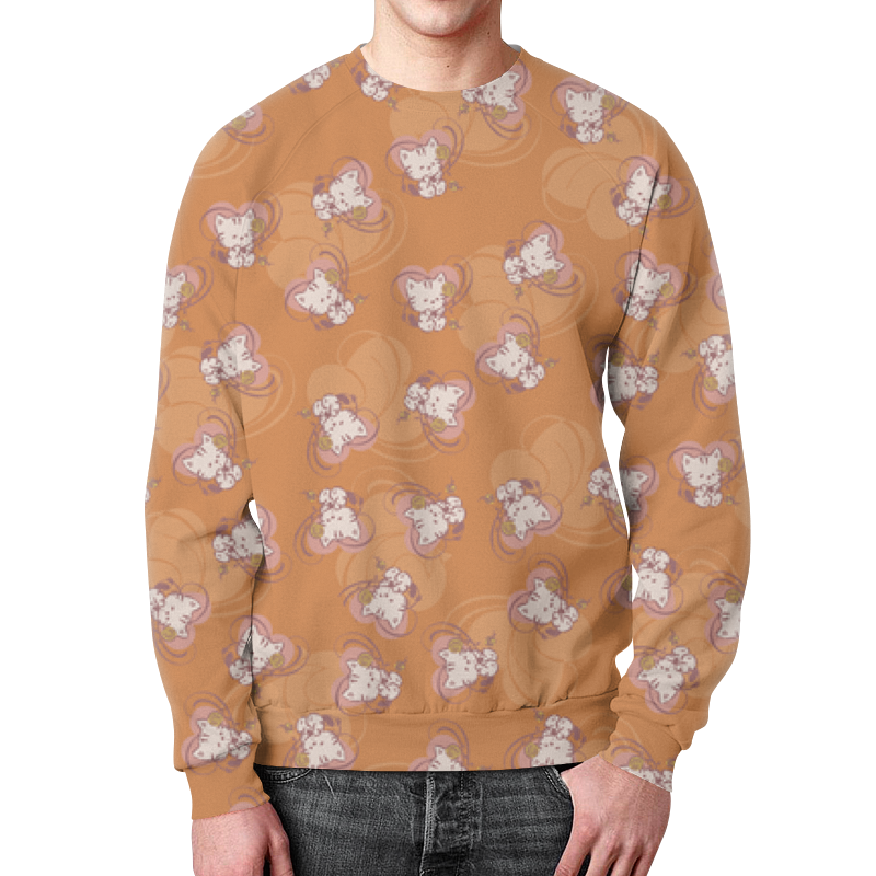 Printio Свитшот мужской с полной запечаткой Котенок с клубком printio футболка с полной запечаткой для мальчиков котенок с клубком