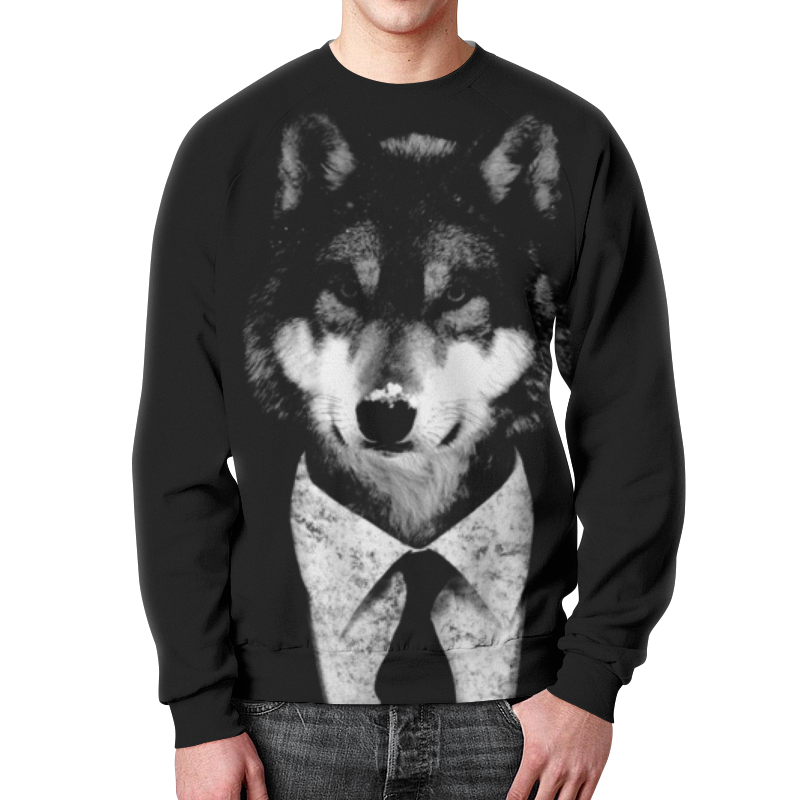 Printio Свитшот мужской с полной запечаткой Мистер волк printio футболка с полной запечаткой мужская мистер волк
