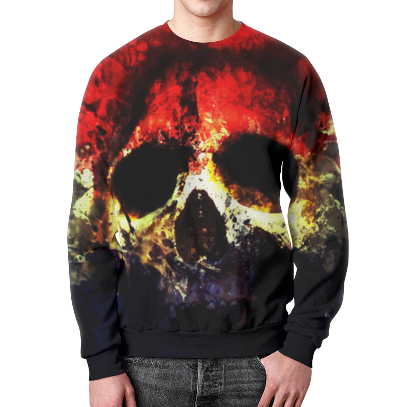 Printio Свитшот мужской с полной запечаткой Череп