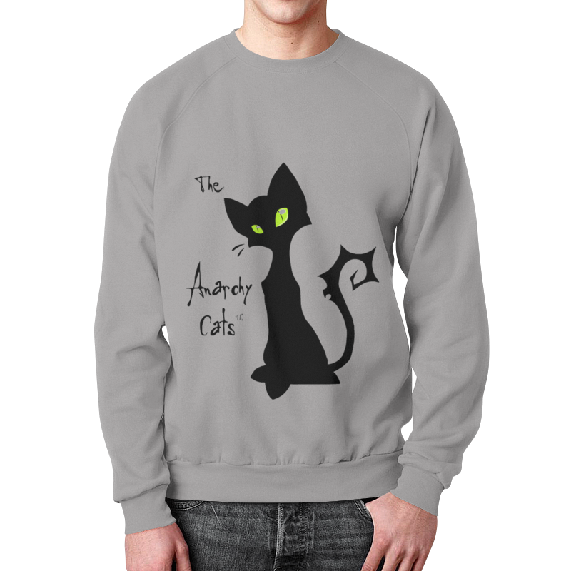 Printio Свитшот мужской с полной запечаткой Кот-анархист printio футболка с полной запечаткой мужская кот анархист
