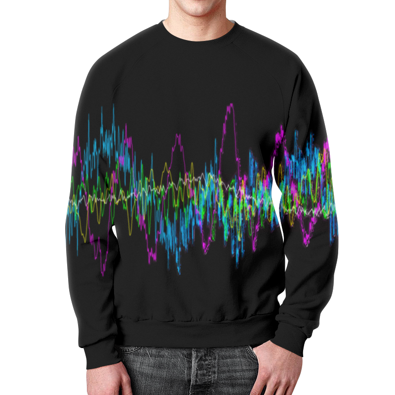 Printio Свитшот мужской с полной запечаткой Звуковая волна printio футболка с полной запечаткой женская звуковая волна