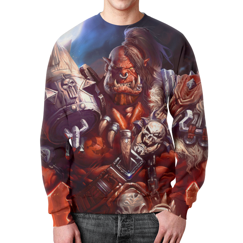 Printio Свитшот мужской с полной запечаткой Warcraft: орк printio футболка с полной запечаткой мужская warcraft орк
