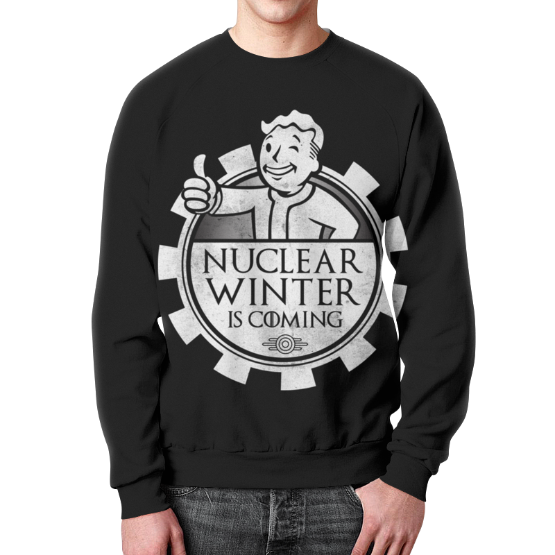 Printio Свитшот мужской с полной запечаткой Fallout. nuclear winter is coming printio футболка с полной запечаткой мужская winter is coming