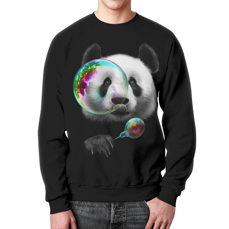 printio свитшот мужской с полной запечаткой панда panda Printio Свитшот мужской с полной запечаткой Панда