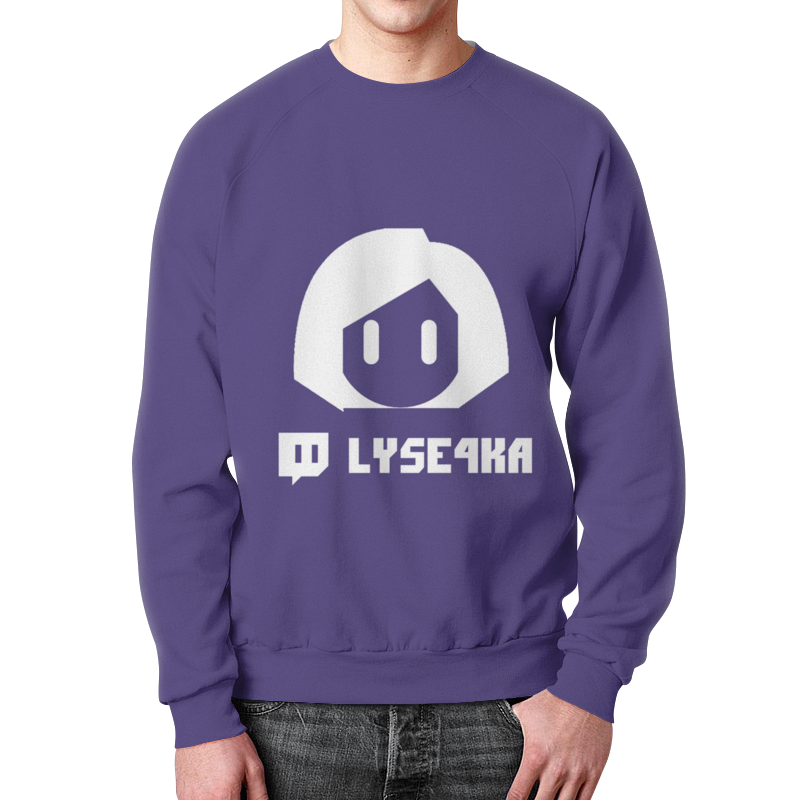 Printio Свитшот мужской с полной запечаткой Lyse4ka логотип фиолетовый printio футболка wearcraft premium slim fit lyse4ka стримфест