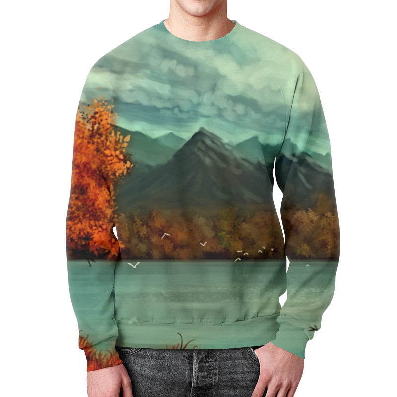 Printio Свитшот мужской с полной запечаткой Осень в горах printio толстовка с полной запечаткой осень в горах