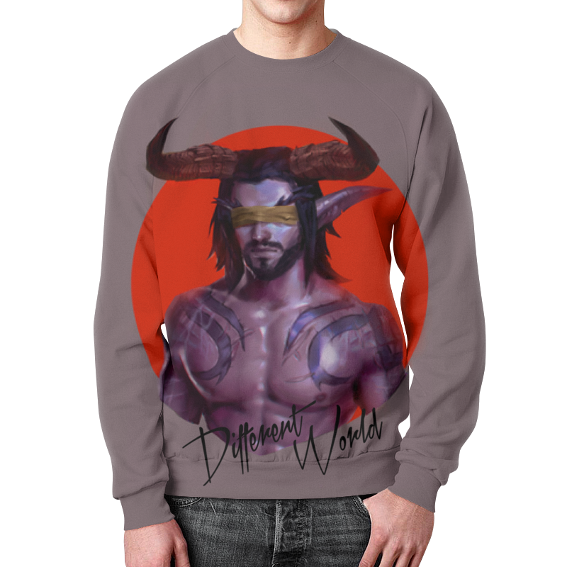 Printio Свитшот мужской с полной запечаткой Warcraft: illidan printio футболка с полной запечаткой мужская warcraft illidan
