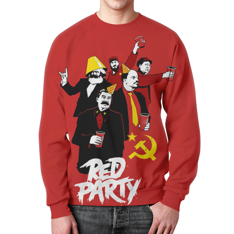 Printio Свитшот мужской с полной запечаткой Red party printio футболка с полной запечаткой мужская red party