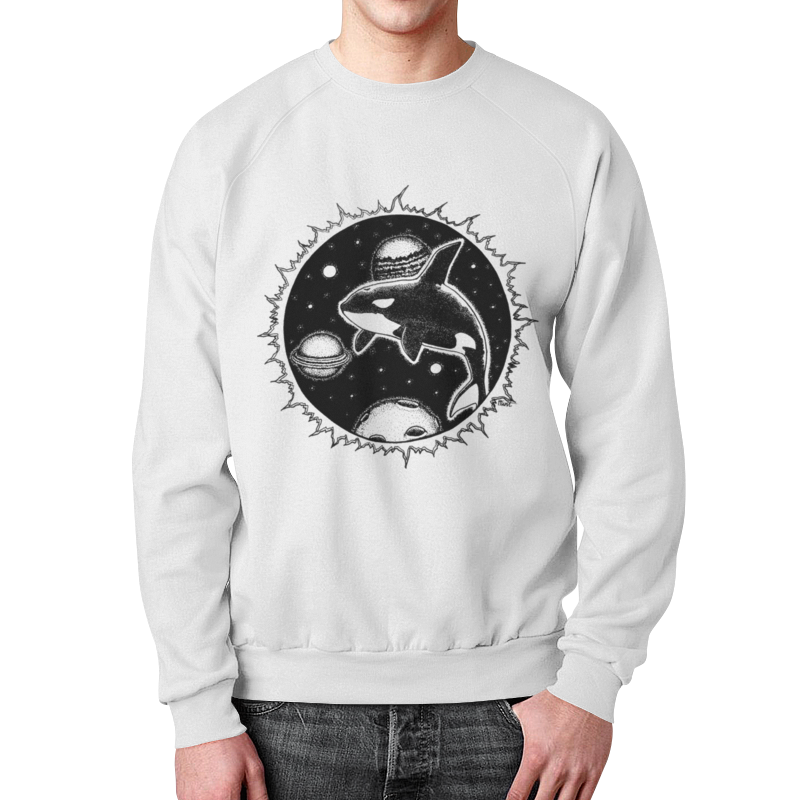Printio Свитшот мужской с полной запечаткой Космос кит планеты printio футболка с полной запечаткой женская космос кит планеты