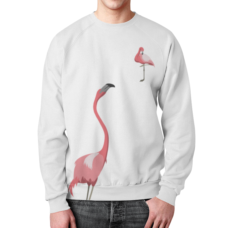 Printio Свитшот мужской с полной запечаткой Тайная любовь розового фламинго printio футболка с полной запечаткой мужская любовь фламинго