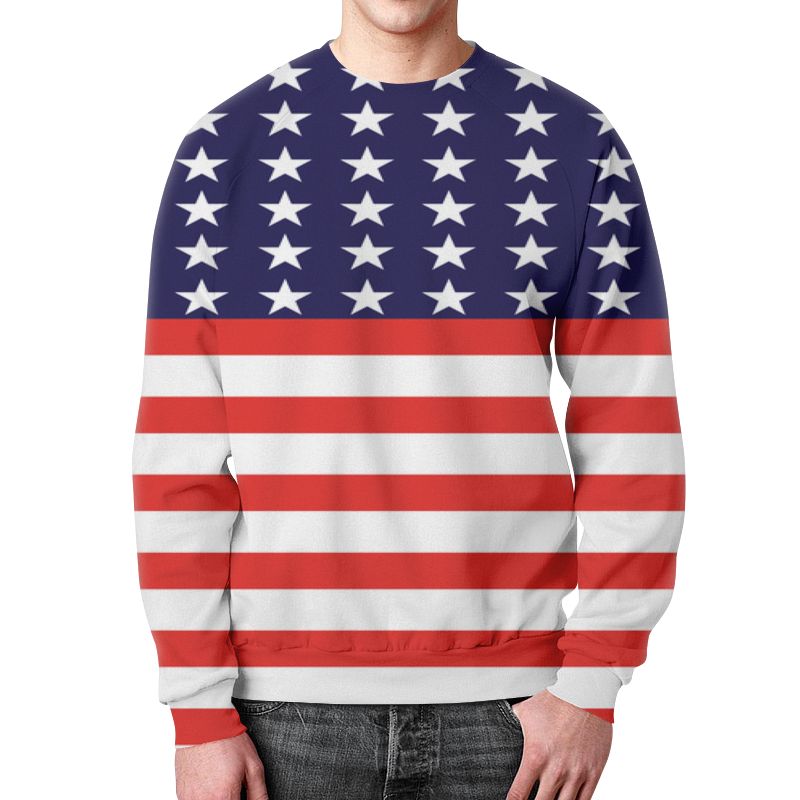 printio футболка с полной запечаткой мужская америка Printio Свитшот мужской с полной запечаткой Америка