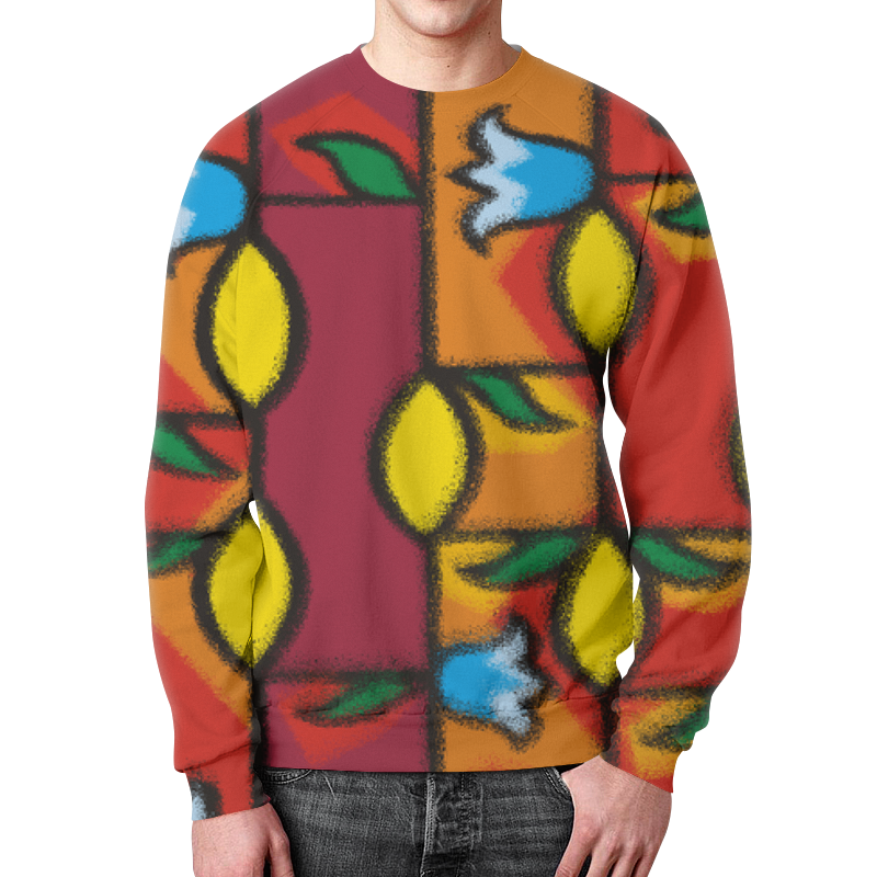 Printio Свитшот мужской с полной запечаткой Абстракция