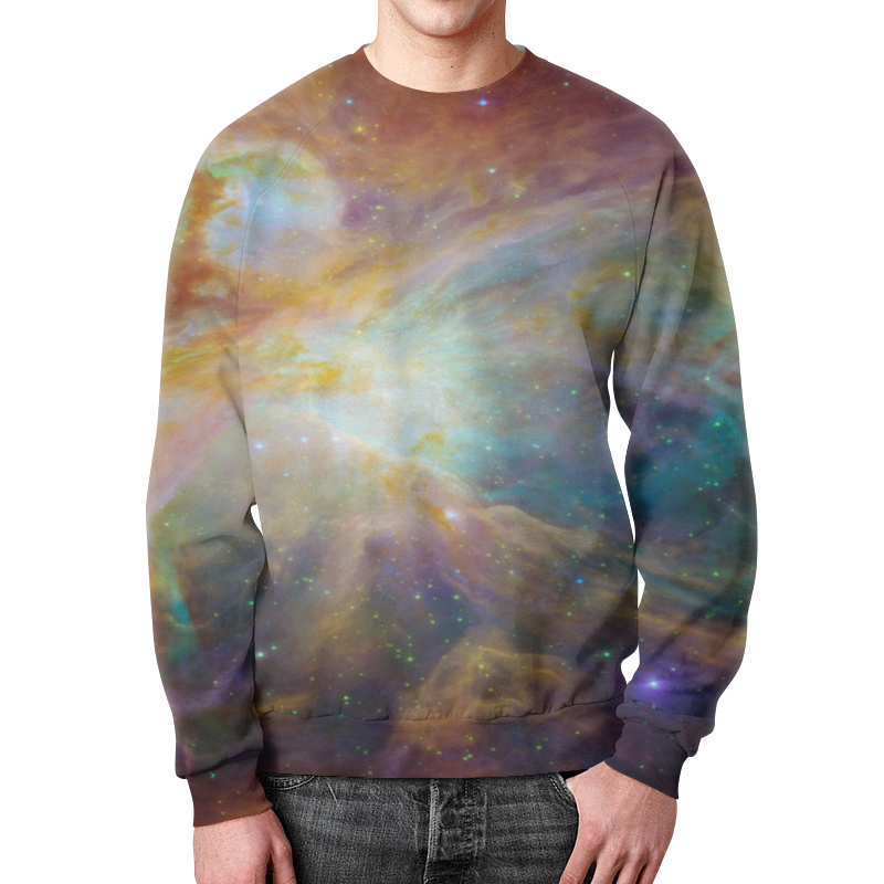 Printio Свитшот мужской с полной запечаткой Космические краски