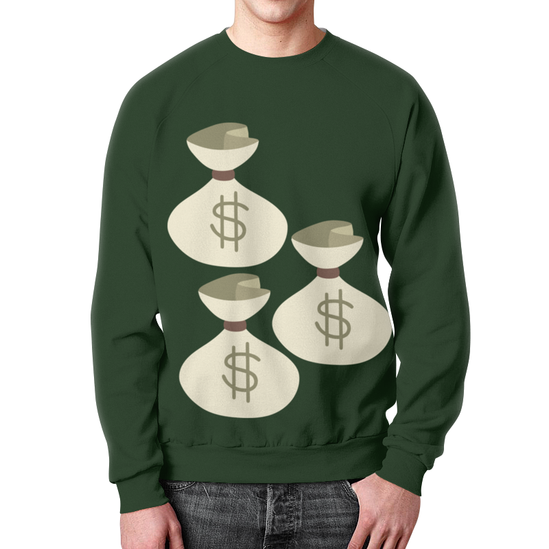 Printio Свитшот мужской с полной запечаткой Деньги (доллары) printio футболка с полной запечаткой для девочек деньги доллары