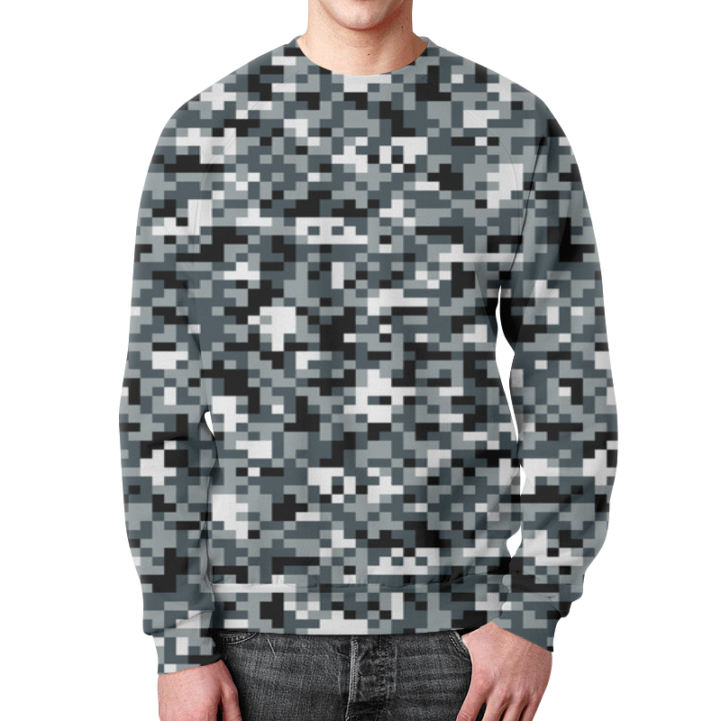 Printio Свитшот мужской с полной запечаткой Pixel camouflage
