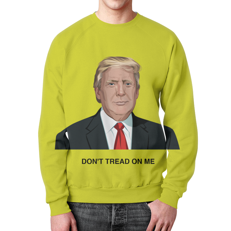 Printio Свитшот мужской с полной запечаткой Trump. dont tread on me. дональд трамп printio футболка с полной запечаткой мужская trump dont tread on me дональд трамп