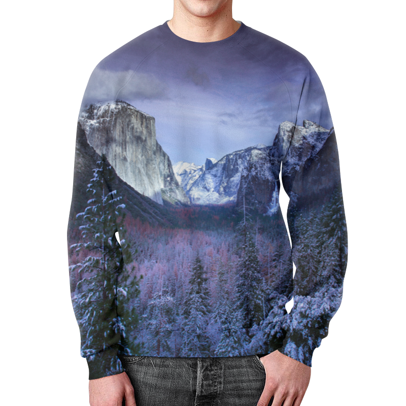 Printio Свитшот мужской с полной запечаткой Синие горы printio футболка с полной запечаткой мужская синие горы