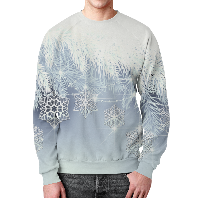 Printio Свитшот мужской с полной запечаткой Снежная елка printio футболка с полной запечаткой для мальчиков снежная елка