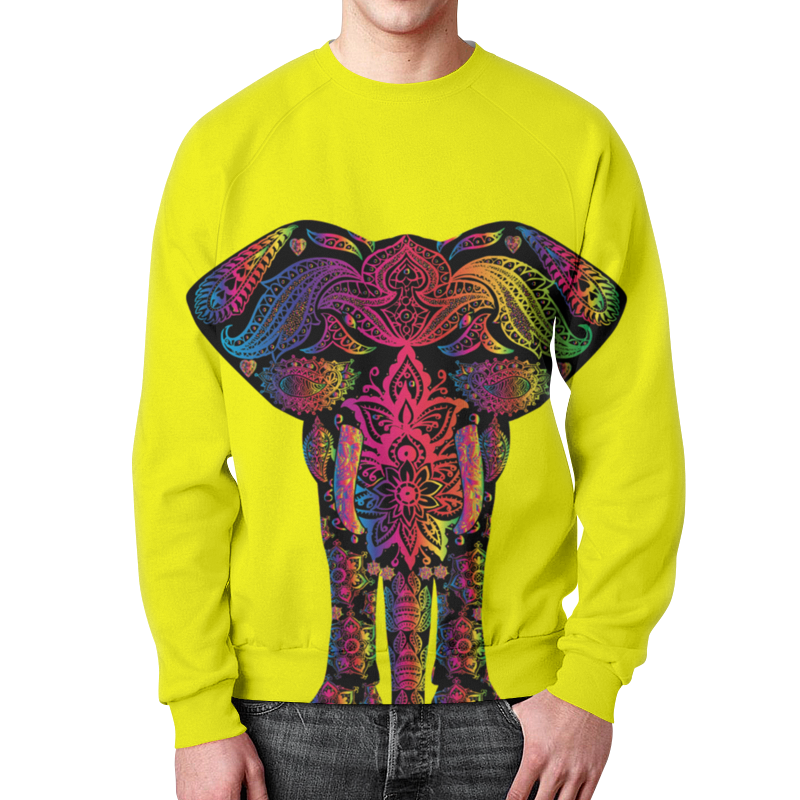 Printio Свитшот мужской с полной запечаткой Саванный слон printio футболка с полной запечаткой мужская саванный слон