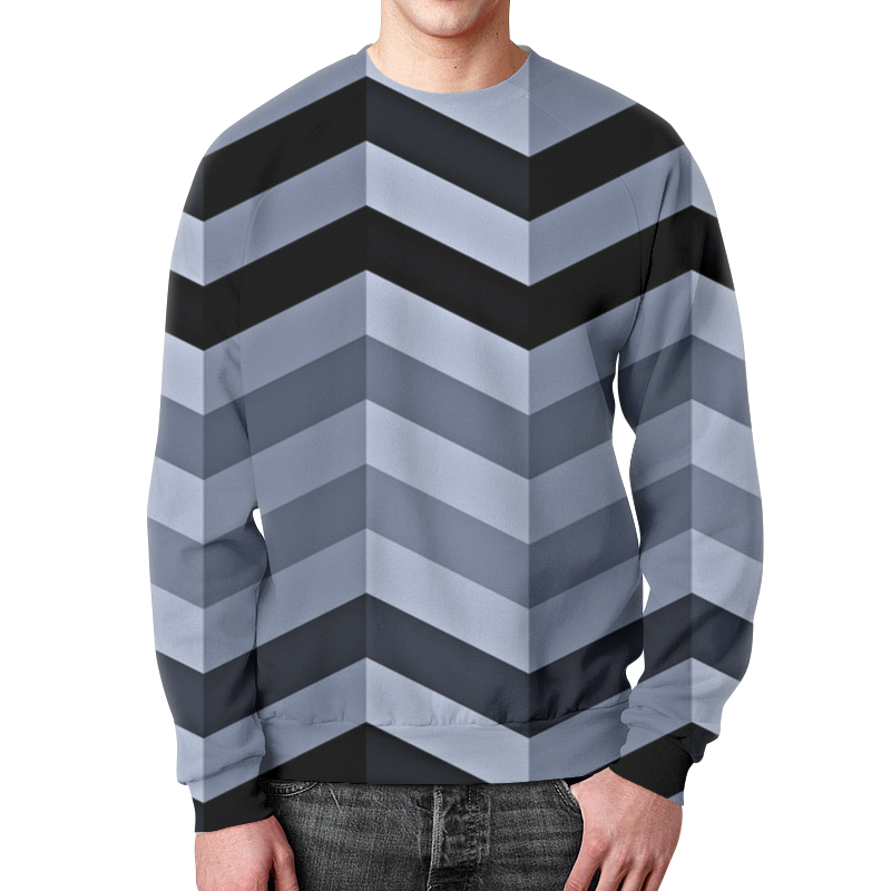 Printio Свитшот мужской с полной запечаткой Волны