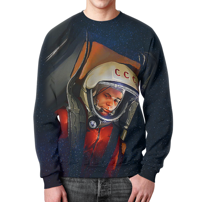 Printio Свитшот мужской с полной запечаткой Gagarin printio футболка с полной запечаткой мужская gagarin