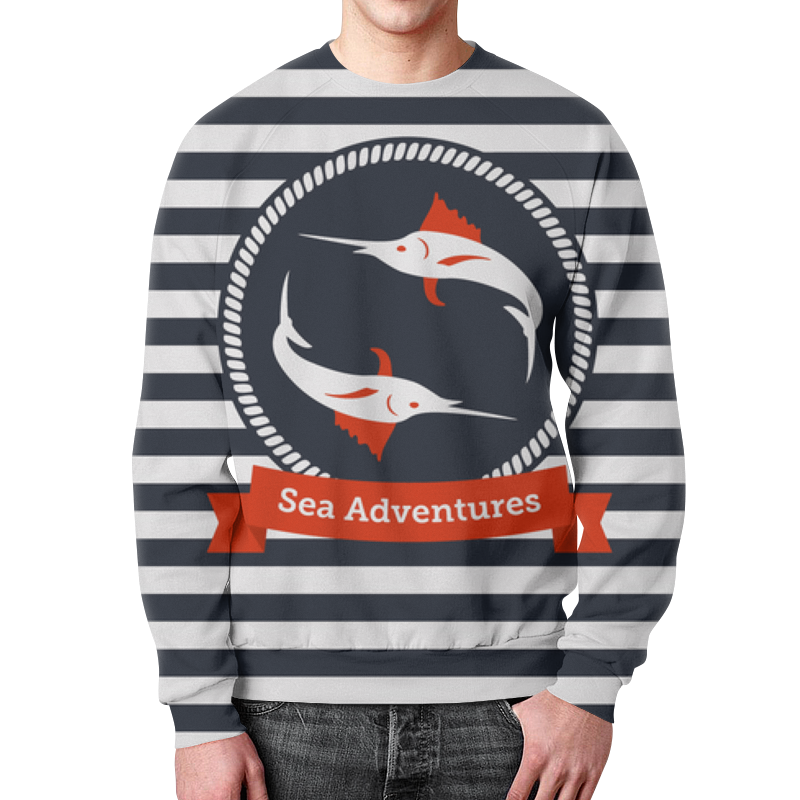 Printio Свитшот мужской с полной запечаткой Морские приключения printio футболка с полной запечаткой мужская морские приключения