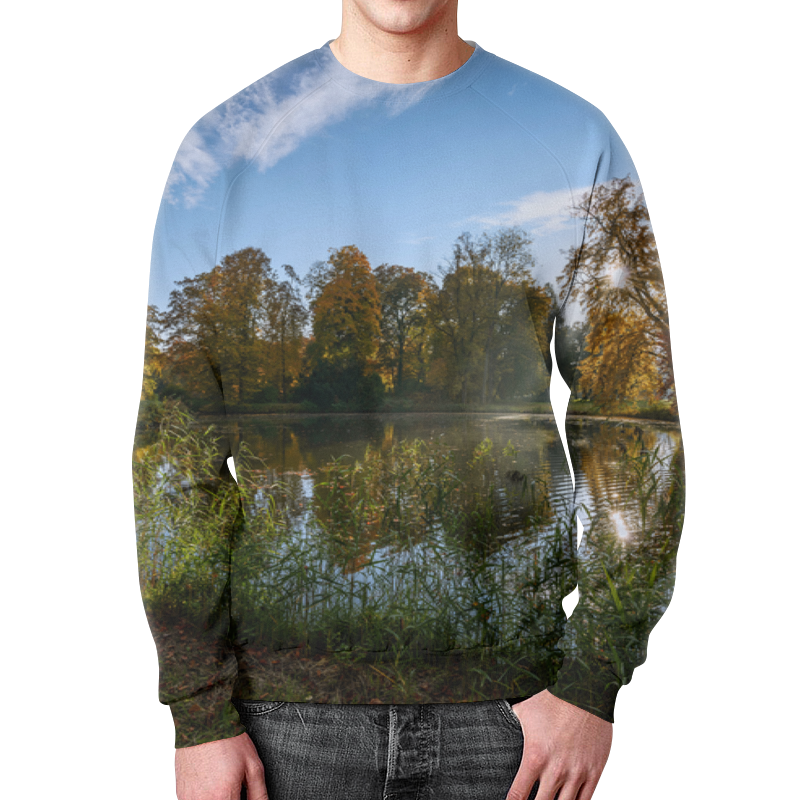 Printio Свитшот мужской с полной запечаткой Деревья у озера printio футболка с полной запечаткой женская деревья у озера