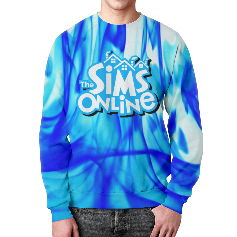 Printio Свитшот мужской с полной запечаткой Sims online printio футболка с полной запечаткой мужская sims online