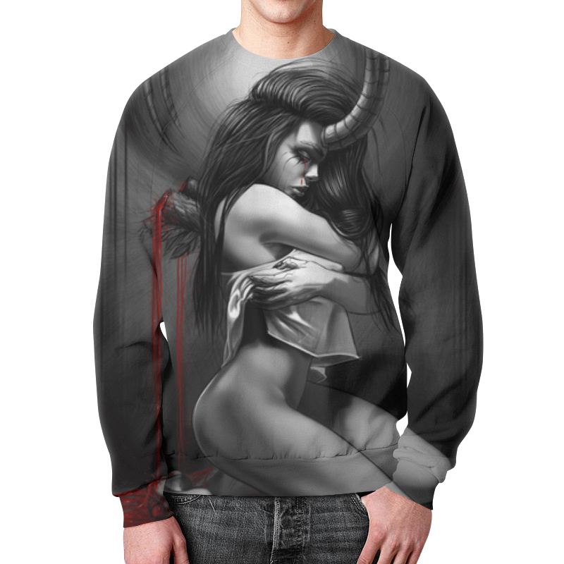 Printio Свитшот мужской с полной запечаткой Demon girl printio футболка с полной запечаткой женская demon girl