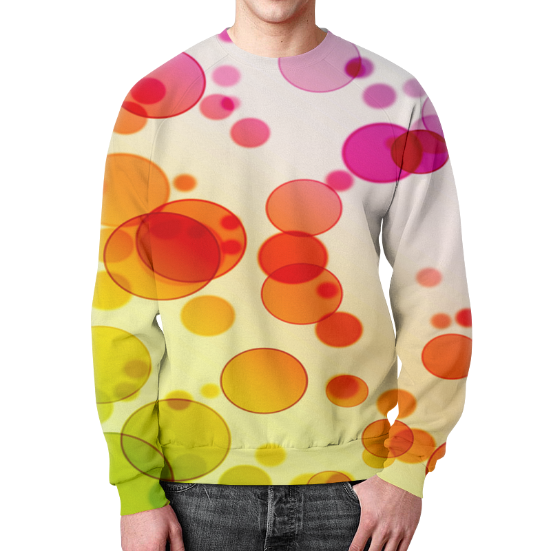 Printio Свитшот мужской с полной запечаткой Разноцветные круги