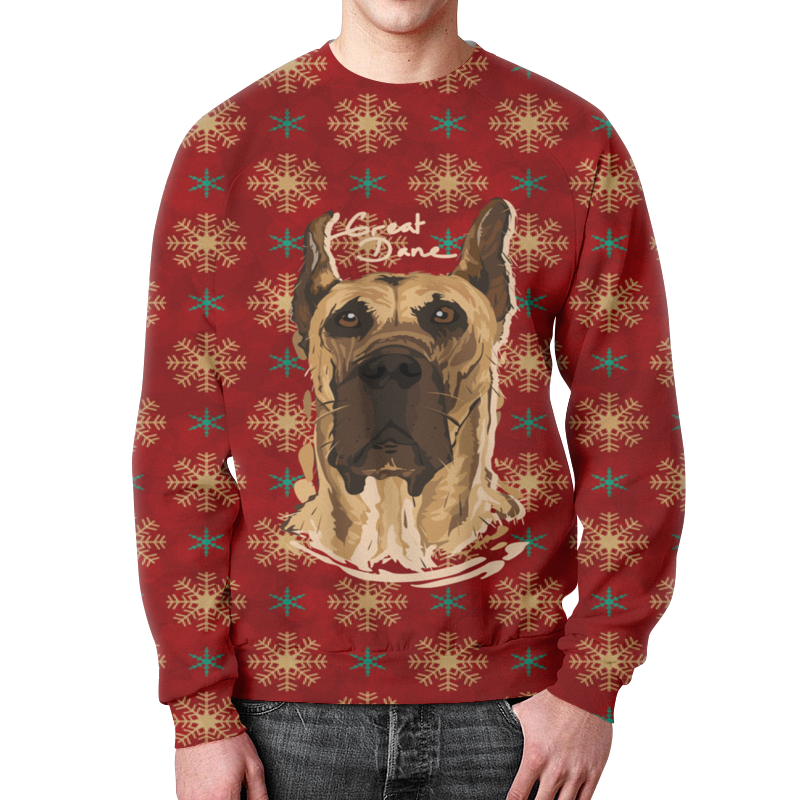 Printio Свитшот мужской с полной запечаткой Great dane