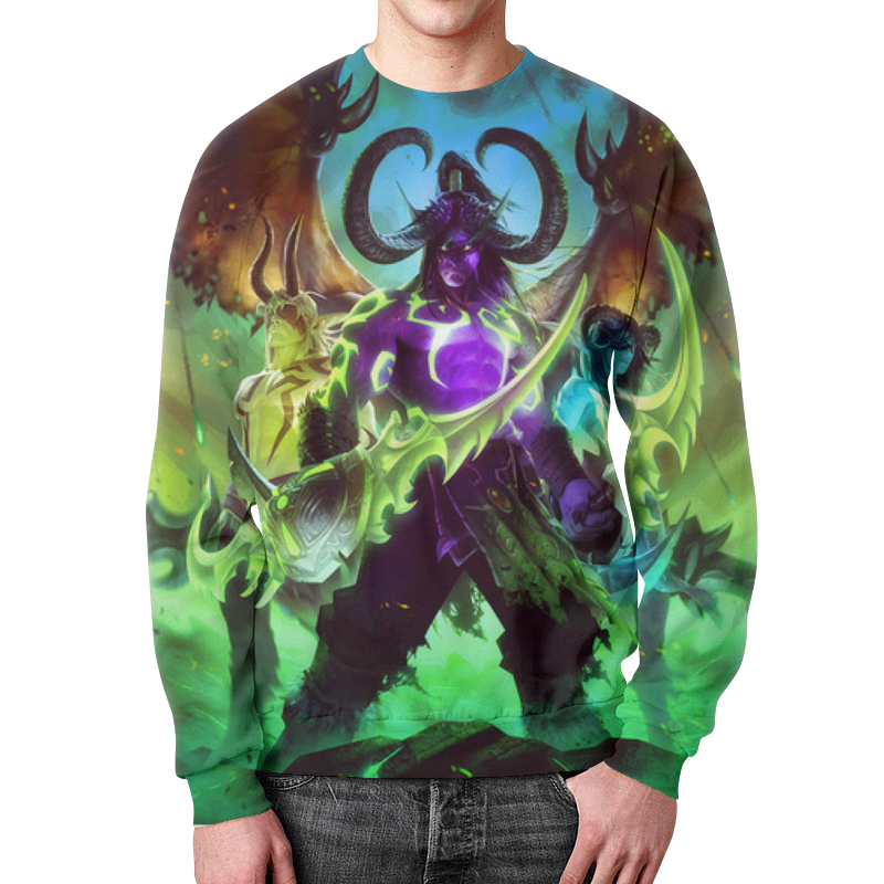 Printio Свитшот мужской с полной запечаткой Warcraft: illidan printio футболка с полной запечаткой мужская warcraft illidan