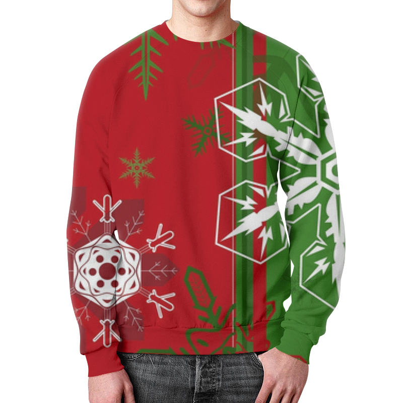 Printio Свитшот мужской с полной запечаткой Новый год