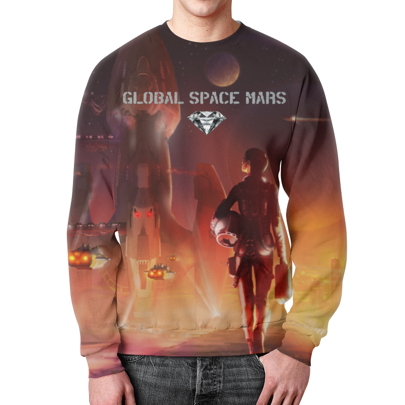 Printio Свитшот мужской с полной запечаткой Global space mаgic mars (коллекция №1) printio футболка с полной запечаткой женская global space mаgic mars коллекция 1