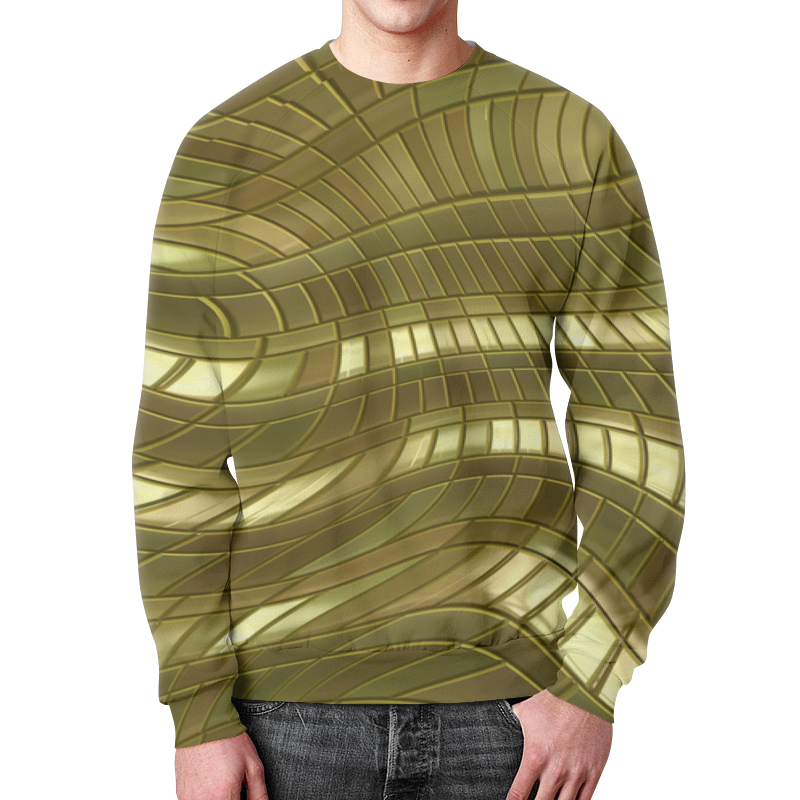 Printio Свитшот мужской с полной запечаткой Золотые полосы