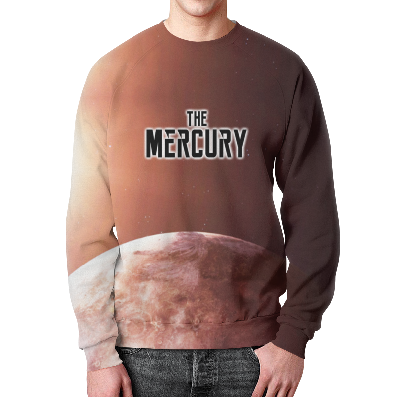 Printio Свитшот мужской с полной запечаткой The mercury (the planet) printio футболка с полной запечаткой для девочек the mercury the planet