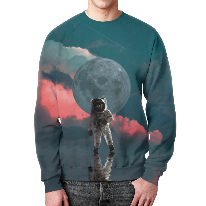 Printio Свитшот мужской с полной запечаткой Космонавт астронавт printio свитшот мужской с полной запечаткой космический единорог модный дизайн