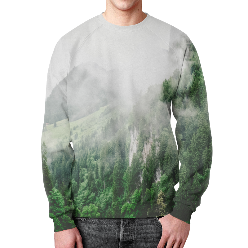 Printio Свитшот мужской с полной запечаткой Туманные горы printio футболка с полной запечаткой женская туманные горы