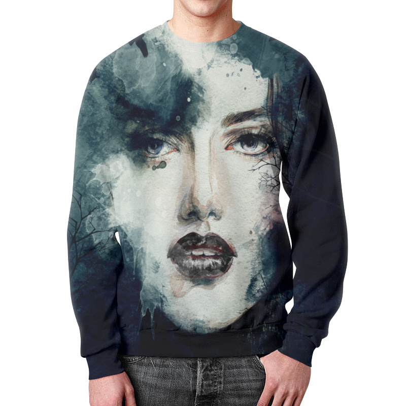 Printio Свитшот мужской с полной запечаткой Девушка