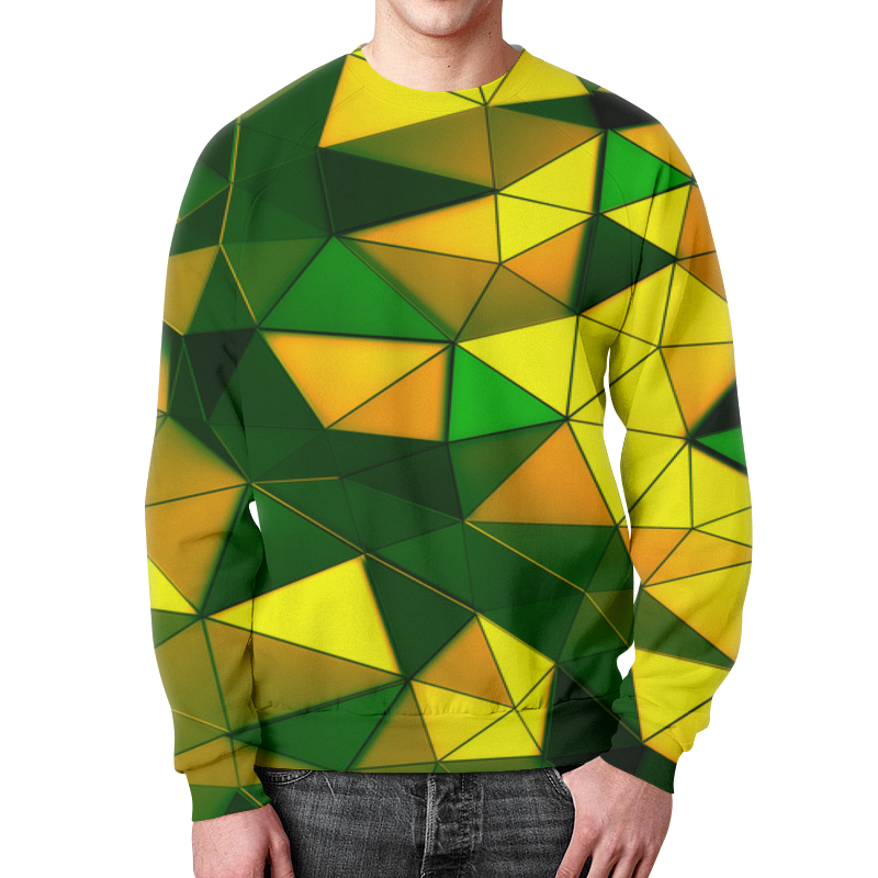 Printio Свитшот мужской с полной запечаткой Желто-зеленые стекла printio футболка с полной запечаткой для мальчиков желто зеленые стекла