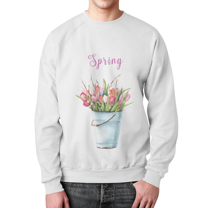 Printio Свитшот мужской с полной запечаткой Spring printio косметичка с полной запечаткой поле тюльпанов